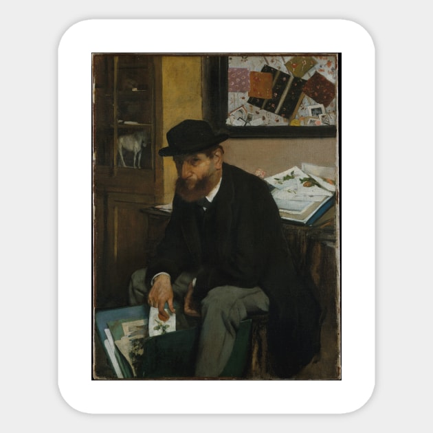 The Collector of Prints Sticker by EdgarDegas